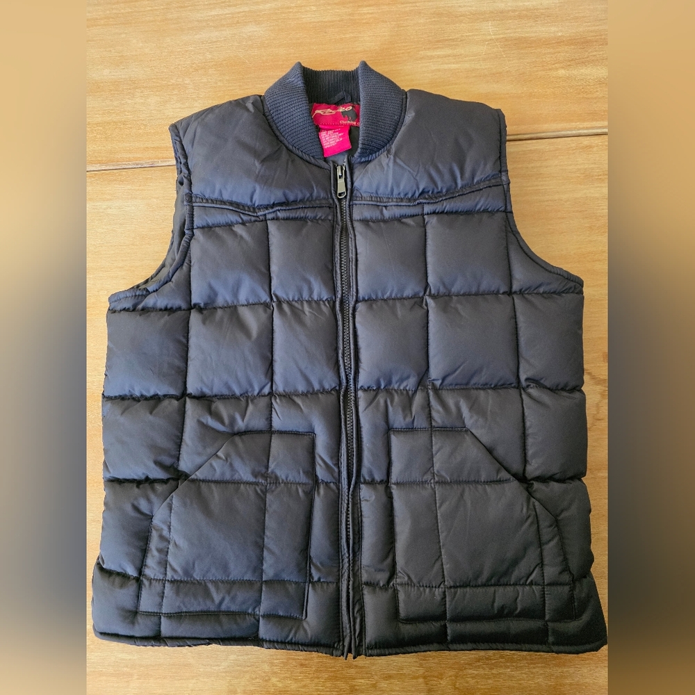 Rodeo Mens Black Puffer Vest